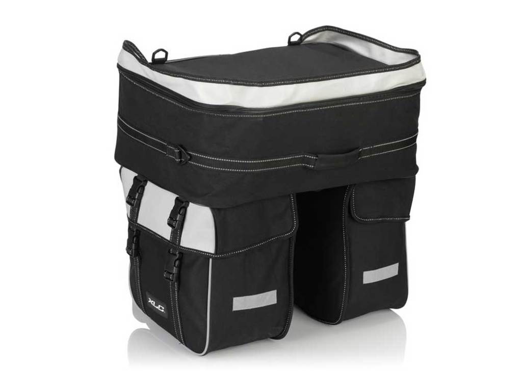 Triple Fietstas XLC Traveller BA-S68 - Zwart/Antraciet - 58L Triple Fietstas XLC Traveller BA-S68 - Zwart/Antraciet - 58L